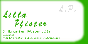 lilla pfister business card